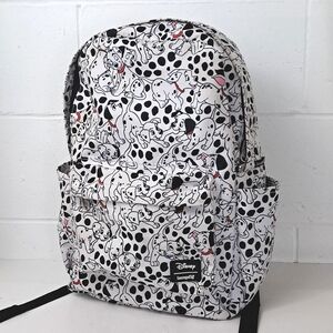 Disney Loungefly 101 Dalmations AOP large nylon backpack 13x18x4